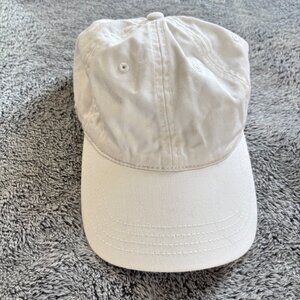 Lacoste Baseball Hat White White Y2K Preppy Embroidered Logo Nautical 19027